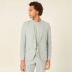 Veste blazer boutonnée bleu gris homme
