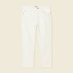 Jeans straight tapered denim blanc homme