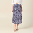 Jupe longue portefeuille bleu marine femme