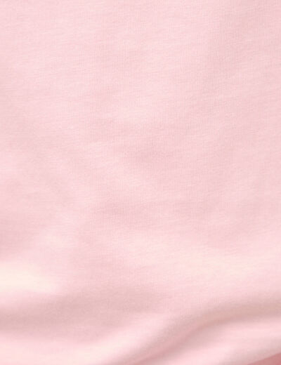 T-shirt ajust&eacute; col rond manches courtes rose clair femme
