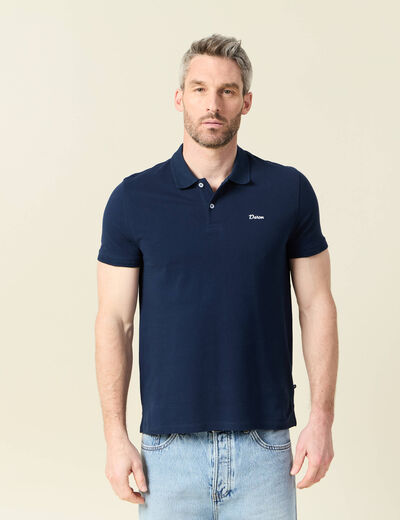 Polo manches courtes bleu marine homme