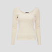 T-shirt manches longues ecru femme