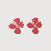 Boucles d'oreilles vieux rose femme