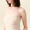 Bustier sans manches ecru femme