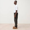 Pantalon large en velours vert kaki homme