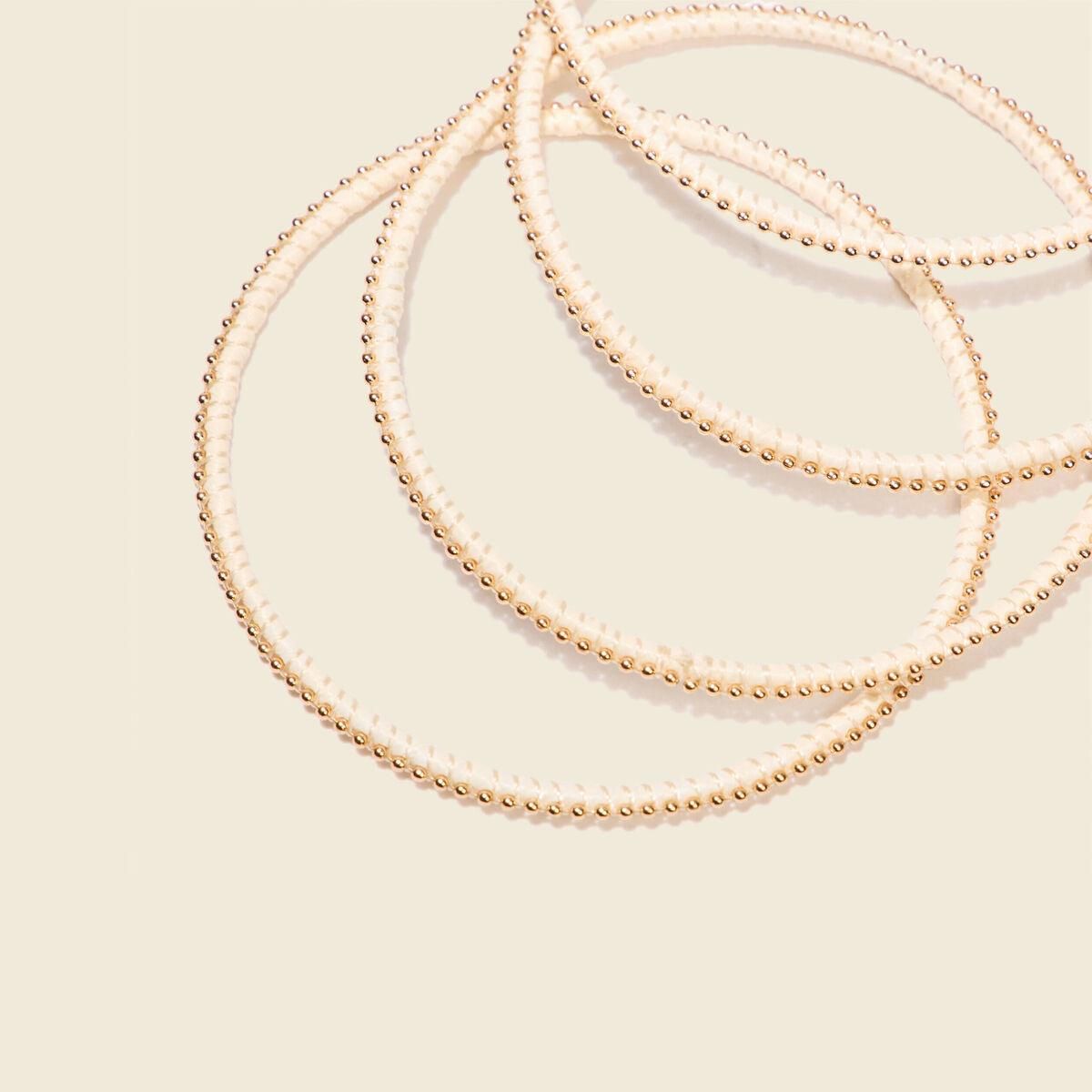 Lot 4 bracelets raphia ecru femme