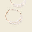 Boucles d'oreilles créoles blanc femme