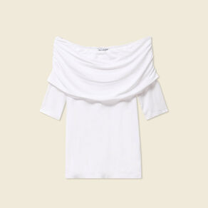 T-shirt manches courtes blanc femme