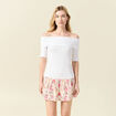 T-shirt manches courtes blanc femme