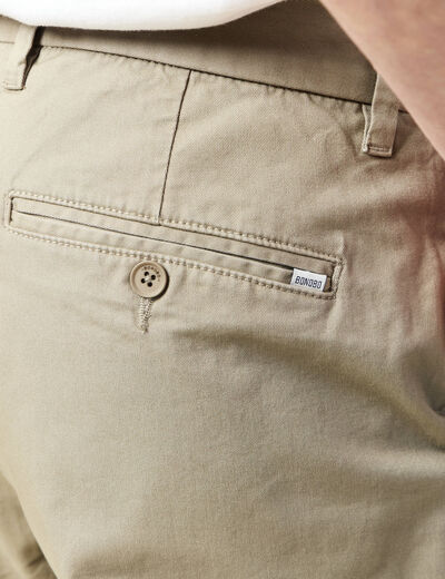 Chino coupe straight vert kaki homme