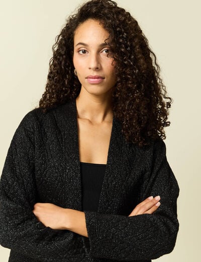 Veste manches longues noir femme