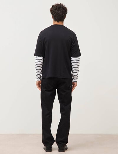 T-shirt manches courtes noir homme