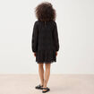 Robe dentelle manches longues doubl&eacute;e noir femme