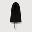 Cagoule tricot&eacute;e noir femme