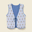 Gilet r&eacute;versible droit sans manches bleu ciel femme