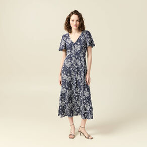 robe longue eco responsable bleu femme Robe longue éco-responsable bleu femme
