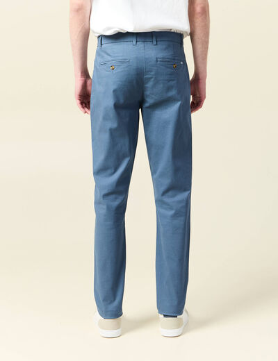 Pantalon chino slim bleu foncé homme