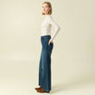 Jeans bootcut taille haute bleu femme