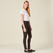Pantalon skinny marron femme