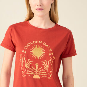 t shirt eco responsable rouge fonce femme T-shirt éco-responsable rouge foncé femme