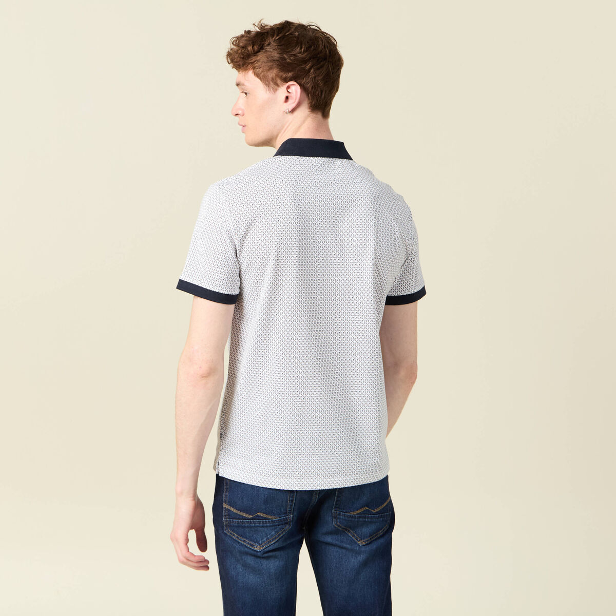 Polo éco-responsable blanc homme