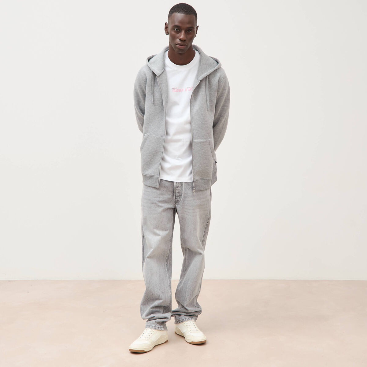 T-shirt en coton manches courtes blanc homme