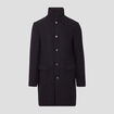 Pardessus droit boutonné gris foncé homme