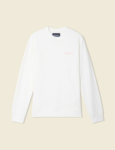 Sweat manches longues ecru homme