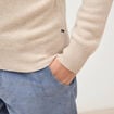 Pull droit col rond manches longues sable homme