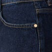 Jeans wide large taille haute denim brut rinse femme