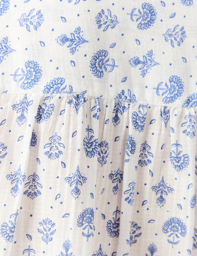 Chemise &agrave; manches longues bleu femme