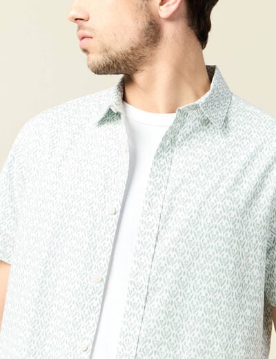 Chemise manches courtes vert homme