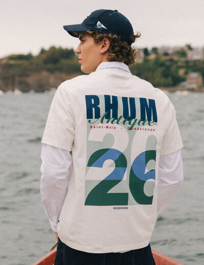 T-shirt en coton ecru homme