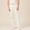 Jeans straight 5 poches denim blanc homme