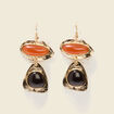 Boucles d'oreilles orange femme