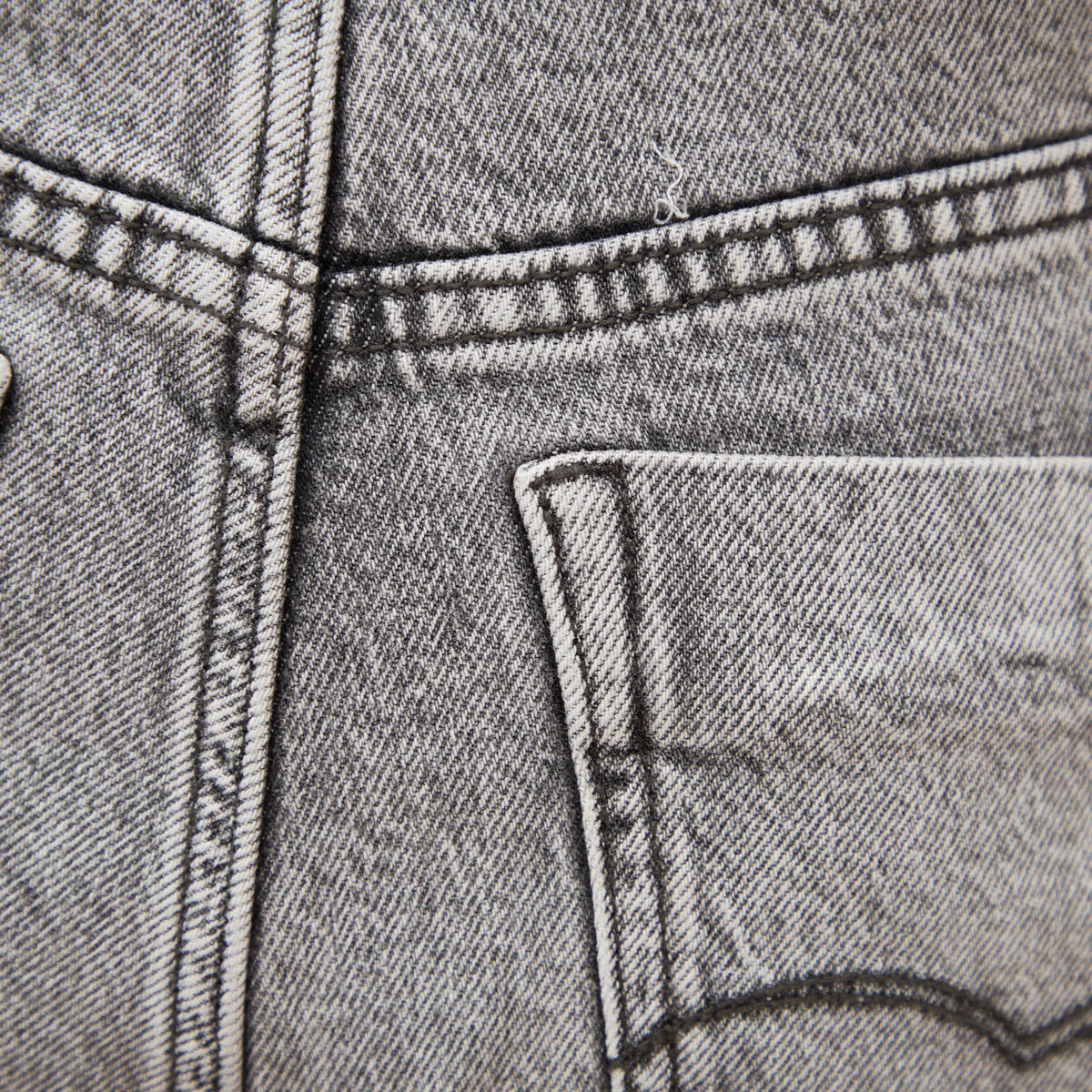 Jeans mom 7/8&egrave;me denim snow gris femme