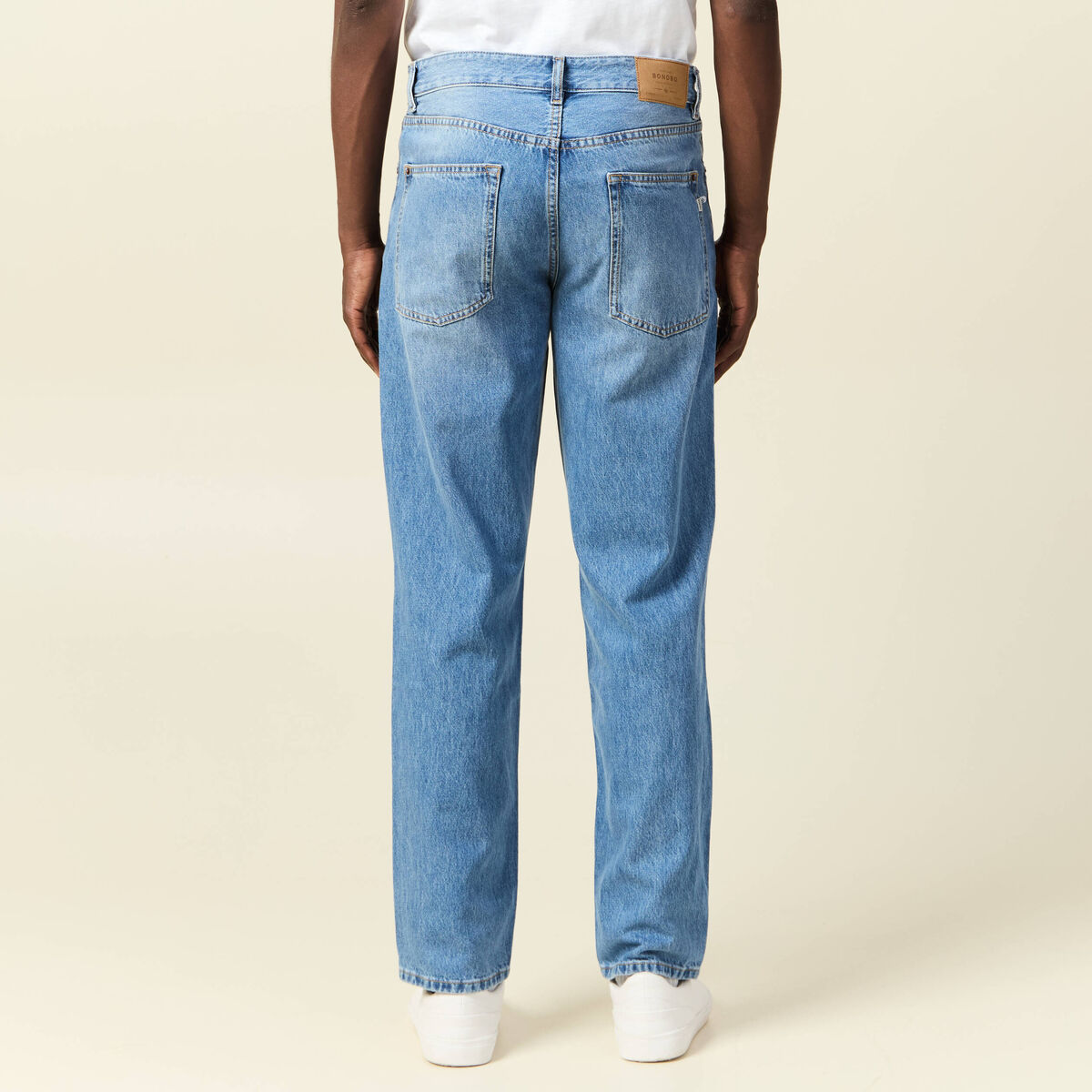 Jeans relax 5 poches denim used homme