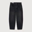 Jeans large longueur 32 en coton denim noir homme
