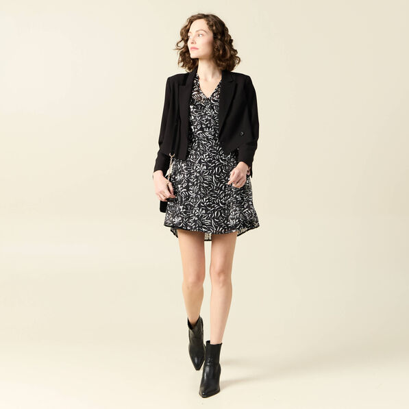 robe evasee manches longues noir femme Robe évasée manches longues noir femme