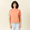T-shirt manches courtes orange clair femme