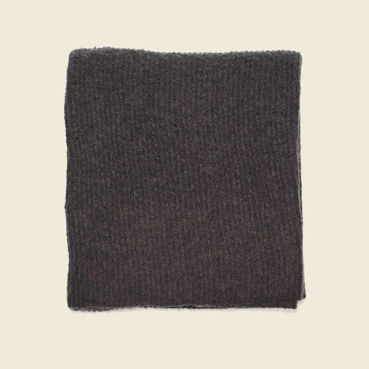 Écharpe tricotée gris foncé femme