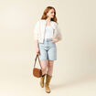Veste broderie anglaise ecru femme