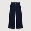 Jeans large taille haute denim brut rinse femme