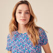 T-shirt manches courtes bleu femme