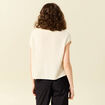 Pull ajouré éco-responsable beige femme