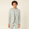 Veste blazer boutonnée bleu gris homme