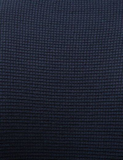 Pull manches longues col rond bleu marine homme