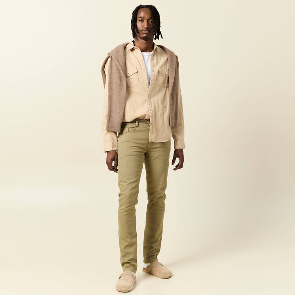 jeans eco responsable straight vert kaki homme Jeans éco-responsable straight vert kaki homme