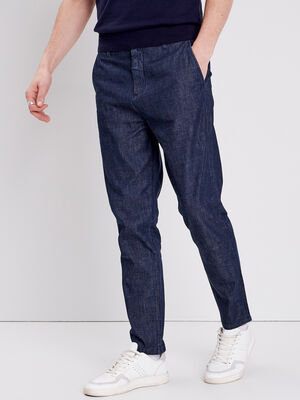 Jeans slim taille standard bleu homme