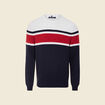 Pull manches longues bleu marine homme